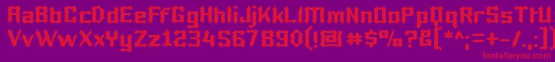 Lucifer Font – Red Fonts on Purple Background
