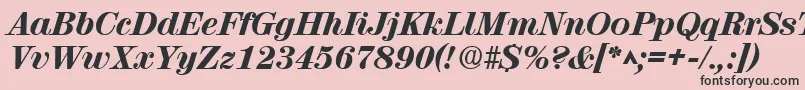 RubyscriptextraboldRegular Font – Black Fonts on Pink Background