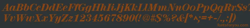 RubyscriptextraboldRegular Font – Brown Fonts on Black Background