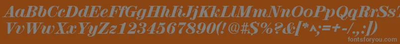 RubyscriptextraboldRegular Font – Gray Fonts on Brown Background