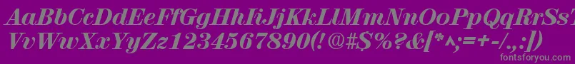 RubyscriptextraboldRegular Font – Gray Fonts on Purple Background