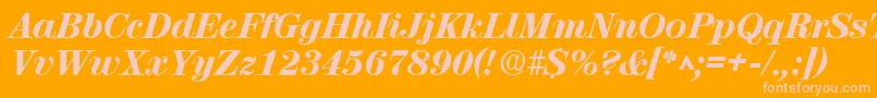 Шрифт RubyscriptextraboldRegular – розовые шрифты на оранжевом фоне
