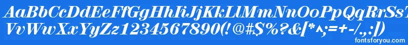 フォントRubyscriptextraboldRegular – 青い背景に白い文字