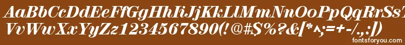 RubyscriptextraboldRegular Font – White Fonts on Brown Background