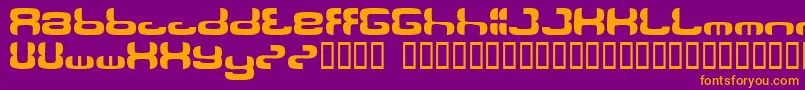 Ollon Font – Orange Fonts on Purple Background
