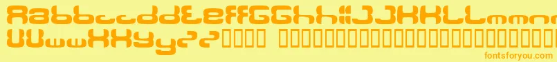 Ollon Font – Orange Fonts on Yellow Background