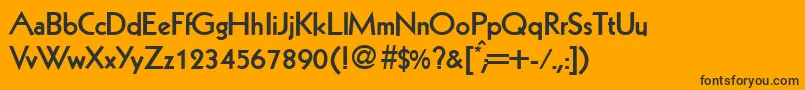 KochoriginalBoldDb-fontti – mustat fontit oranssilla taustalla