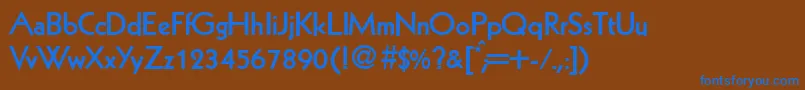 KochoriginalBoldDb Font – Blue Fonts on Brown Background