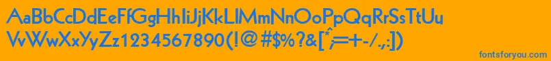 Police KochoriginalBoldDb – polices bleues sur fond orange