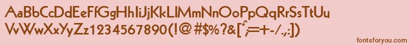 KochoriginalBoldDb Font – Brown Fonts on Pink Background