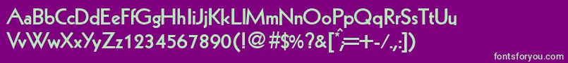 KochoriginalBoldDb Font – Green Fonts on Purple Background
