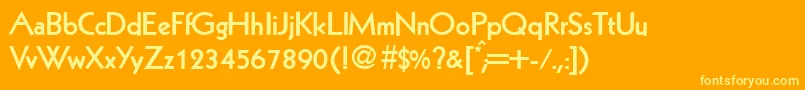 KochoriginalBoldDb Font – Yellow Fonts on Orange Background