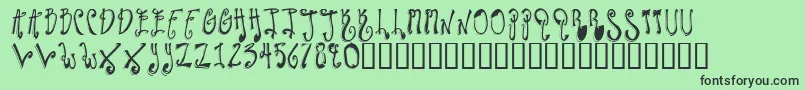 TwilightExpress Font – Black Fonts on Green Background