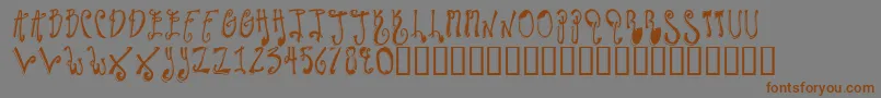 TwilightExpress Font – Brown Fonts on Gray Background