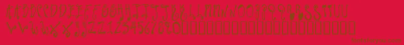 TwilightExpress Font – Brown Fonts on Red Background