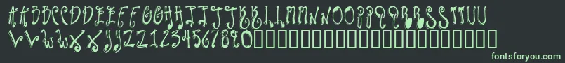 フォントTwilightExpress – 黒い背景に緑の文字