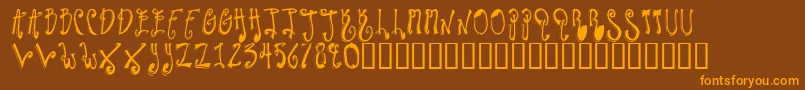 TwilightExpress Font – Orange Fonts on Brown Background