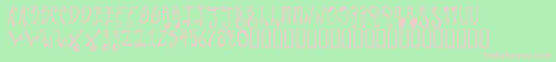 TwilightExpress Font – Pink Fonts on Green Background