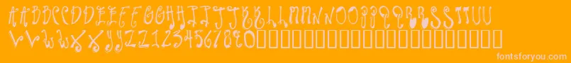 TwilightExpress Font – Pink Fonts on Orange Background