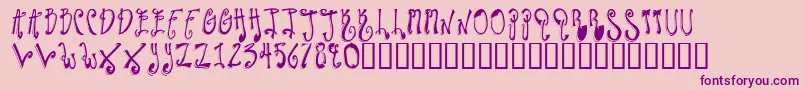 TwilightExpress Font – Purple Fonts on Pink Background