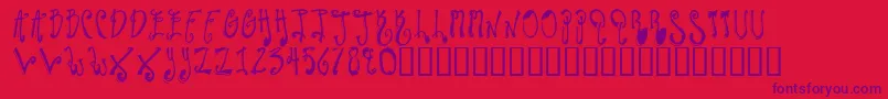 TwilightExpress Font – Purple Fonts on Red Background
