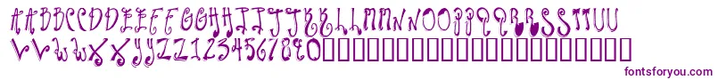 TwilightExpress-Schriftart – Violette Schriften auf weißem Hintergrund