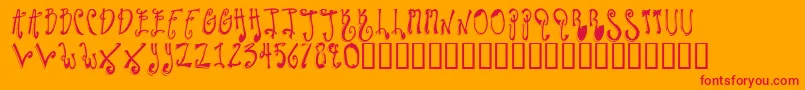 TwilightExpress Font – Red Fonts on Orange Background