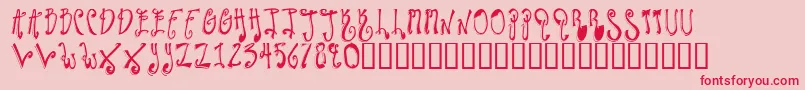 TwilightExpress Font – Red Fonts on Pink Background