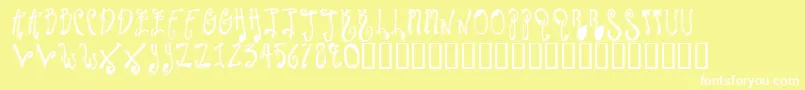 Шрифт TwilightExpress – белые шрифты на жёлтом фоне