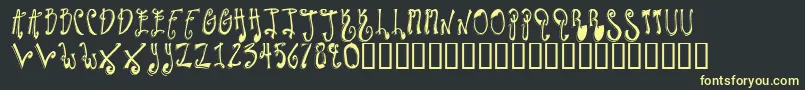 TwilightExpress Font – Yellow Fonts on Black Background