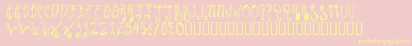 TwilightExpress Font – Yellow Fonts on Pink Background