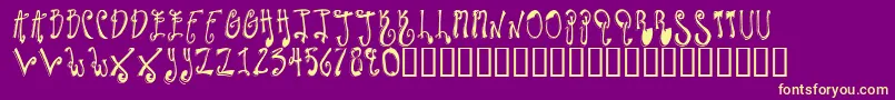 TwilightExpress Font – Yellow Fonts on Purple Background