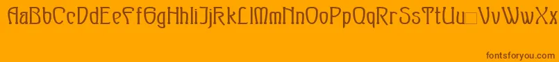 SylphBold Font – Brown Fonts on Orange Background