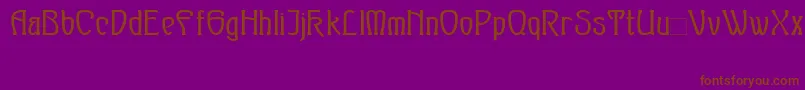 SylphBold Font – Brown Fonts on Purple Background