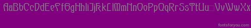 フォントSylphBold – 紫の背景に灰色の文字