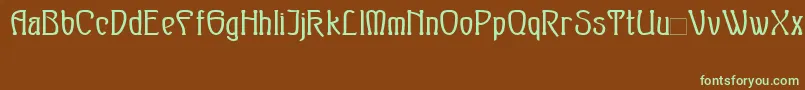 Шрифт SylphBold – зелёные шрифты на коричневом фоне