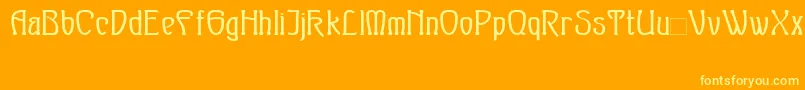 SylphBold Font – Yellow Fonts on Orange Background