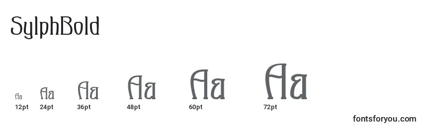 SylphBold Font Sizes