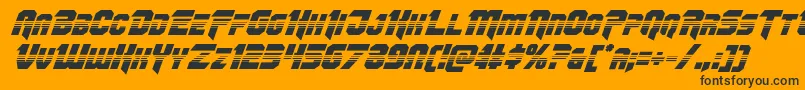 Omegaforcehalfital11 Font – Black Fonts on Orange Background