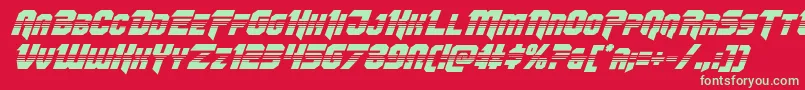 Omegaforcehalfital11 Font – Green Fonts on Red Background