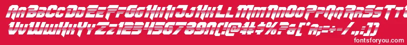 Omegaforcehalfital11 Font – White Fonts on Red Background