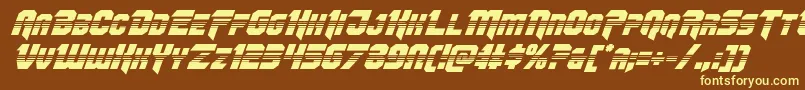 Omegaforcehalfital11 Font – Yellow Fonts on Brown Background