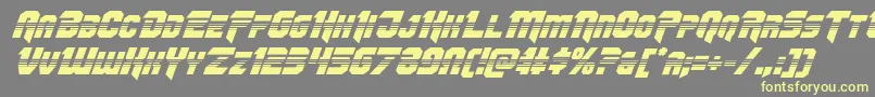 Omegaforcehalfital11 Font – Yellow Fonts on Gray Background