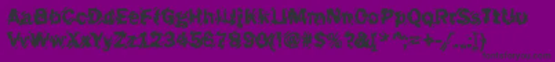 フォントFunky45Bold – 紫の背景に黒い文字