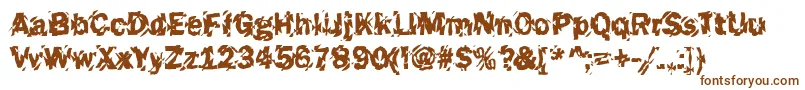 Шрифт Funky45Bold – коричневые шрифты на белом фоне