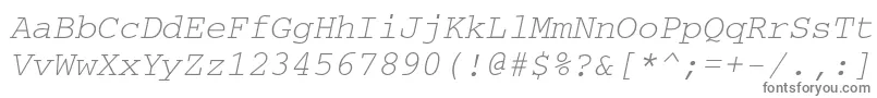 Шрифт CourierettItalic – серые шрифты