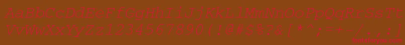 fuente CourierettItalic – Fuentes Rojas Sobre Fondo Marrón