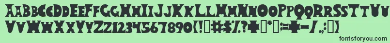 Шрифт Circos – чёрные шрифты на зелёном фоне