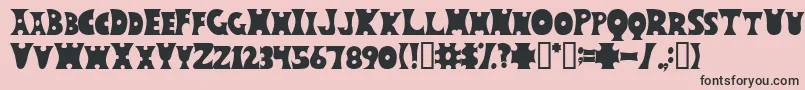 Circos Font – Black Fonts on Pink Background