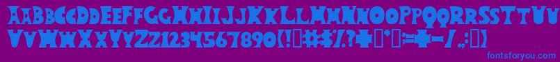 Шрифт Circos – синие шрифты на фиолетовом фоне